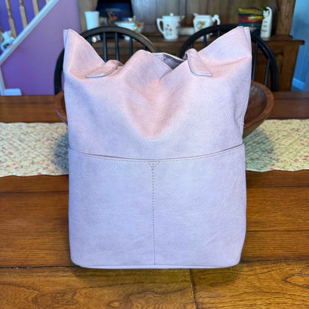 Joy Susan pink vegan tote